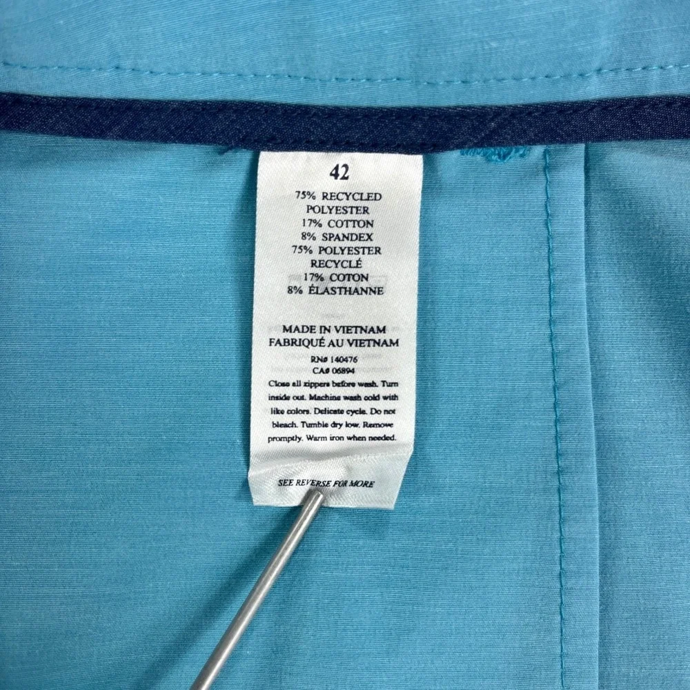 Faherty All Day Shorts Men 42 Fits 40 Blue drawstring Stretch Hybrid Performance